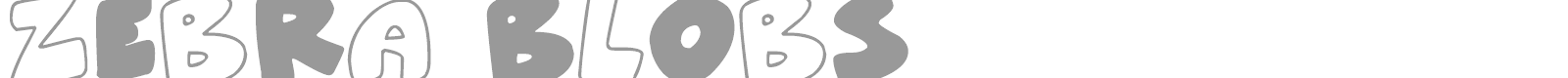 Zebra Blobs font preview